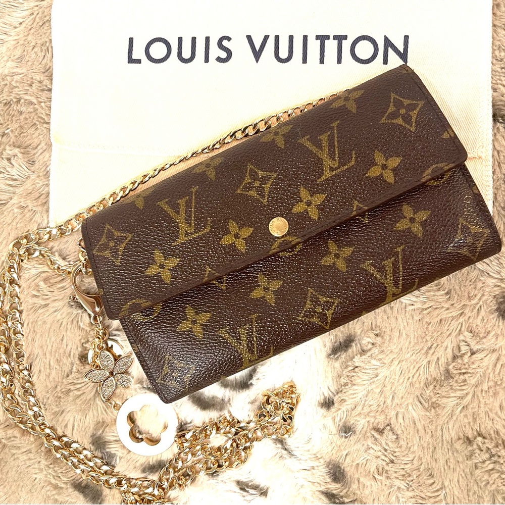 Louis Vuitton Monogram Sara Wallet on a Chain